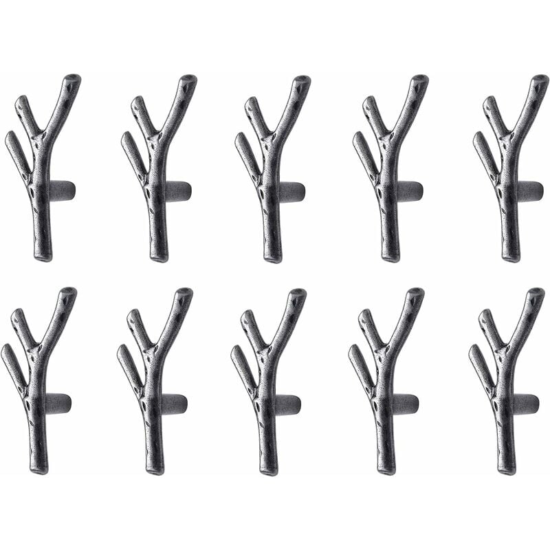 10 Stück Schubladengriffe Astform Türgriff Zinklegierung Türknauf Dekoration für Schrank Schrank Schrank (Einzelloch, Silber) | 09403580857971 10 Stück Schubladengriffe Astform Türgriff Zinklegierung Türknauf Dekoration für Schrank Schrank Schrank (Einzelloch, Silber) | 09403580857971