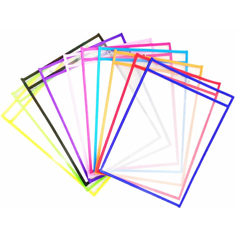 10 Stück trocken abwischbare Taschen Wiederverwendbare Schreib- und Wischtaschen für Büro- und Unterrichtsmaterial, 35 x 25,5 cm | 07068460369863 10 Stück trocken abwischbare Taschen Wiederverwendbare Schreib- und Wischtaschen für Büro- und Unterrichtsmaterial, 35 x 25,5 cm | 07068460369863