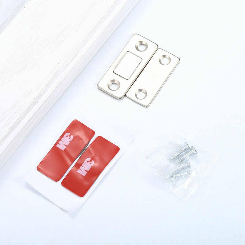 10 Stück verdeckter Türschließer, magnetische Schrankverriegelung – Magnettür mit Schraubenblock, Silber | 07634066079071 10 Stück verdeckter Türschließer, magnetische Schrankverriegelung – Magnettür mit Schraubenblock, Silber | 07634066079071