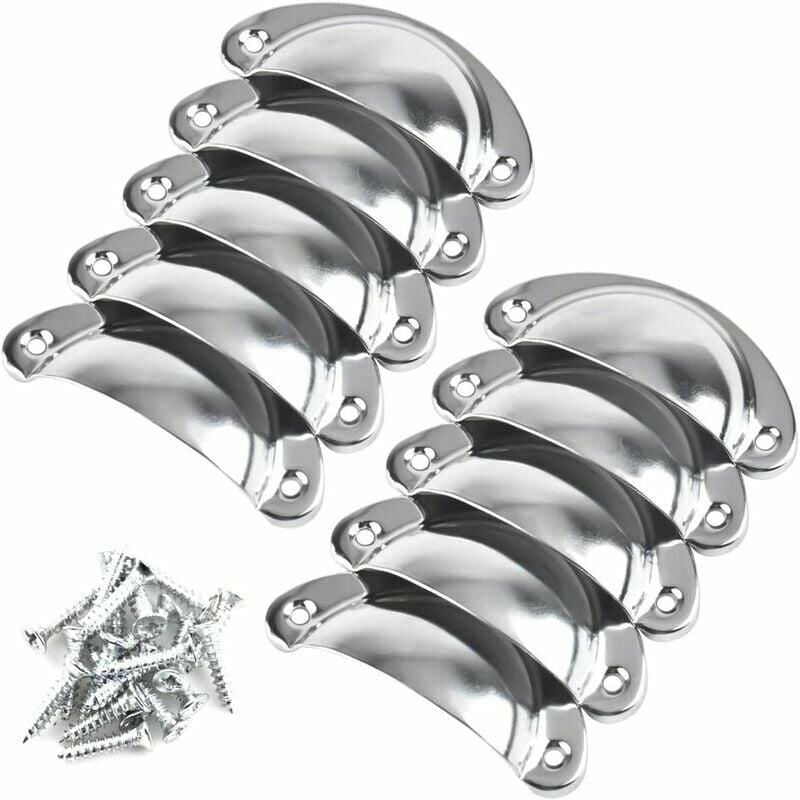 10 Stück Vintage Schubladengriff Muschelgriff Türknauf Küchenschrank Ziehgriff Muschelförmiger Knopf Griff Türknauf Retro Dekoration für | 06286583012195