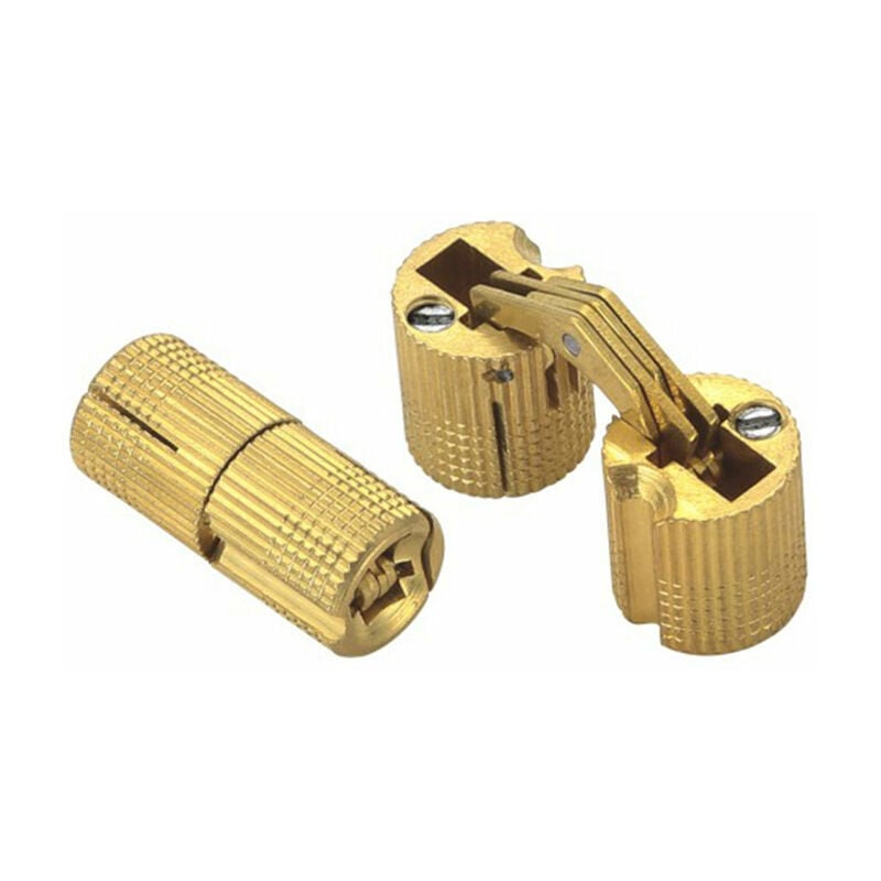 10 Stück Zylinderscharniere aus Messing, verstecktes, unsichtbares Tonnenscharnier für DIY-Holztür, Schrank, Wohnwagen, 10 mm | 07634066024750 10 Stück Zylinderscharniere aus Messing, verstecktes, unsichtbares Tonnenscharnier für DIY-Holztür, Schrank, Wohnwagen, 10 mm | 07634066024750