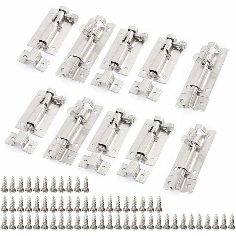 10 Stücke 50mm/2 Edelstahl Sicherheit Innen Außen Tür Fenster Riegel Schiebeschloss Barrel Slide Bolt Gate Lock Hasp | 09465851371609 10 Stücke 50mm/2 Edelstahl Sicherheit Innen Außen Tür Fenster Riegel Schiebeschloss Barrel Slide Bolt Gate Lock Hasp | 09465851371609