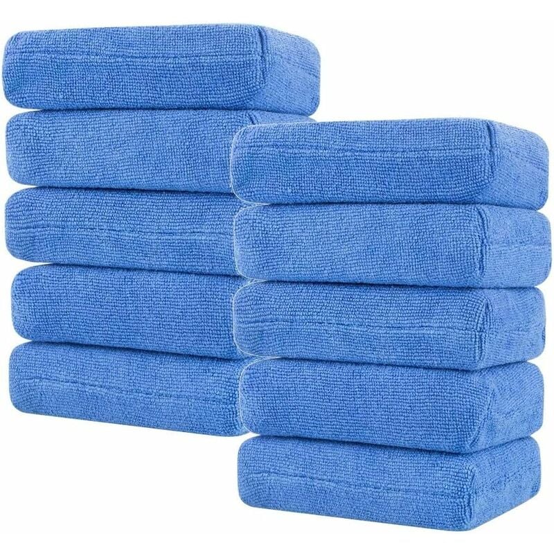 10 stücke Auto-Applikator-Pads, Mikrofaser-Waschpads Auto-Applikator-Pads Wachs-Poliertücher | 03663851632584