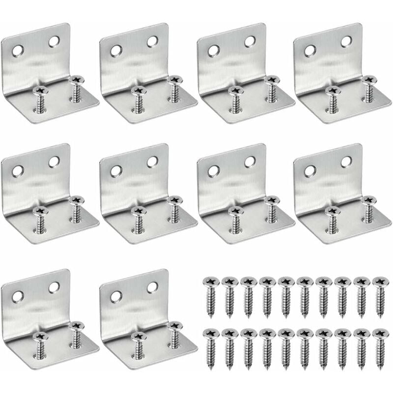10 stücke Edelstahl Montagehalterung Montage Halterung 30x37x1.3mm Ecke Geformte Eckhalterung Gerade Winkel mit 40 stücke Edelstahl Ecke Square | 09157039433147