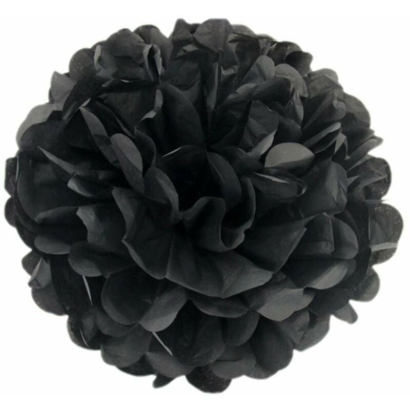 10 stücke schwarz gewebe pom pom 8 zoll pom pom dekoration hochzeit taufe gemeinschaft weihnachten halloween party zubehör | 06931902896535 10 stücke schwarz gewebe pom pom 8 zoll pom pom dekoration hochzeit taufe gemeinschaft weihnachten halloween party zubehör | 06931902896535