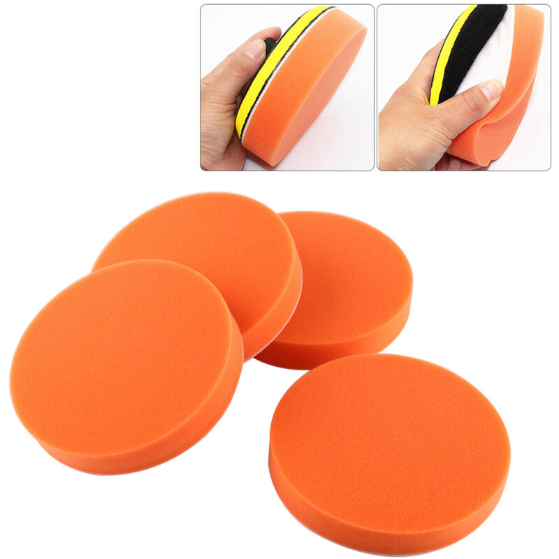Image of 10 Stück 6'(150mm) Schwamm Polieren Polieren Wachs Pad Kit Werkzeug für Auto Polieren Pad Orange