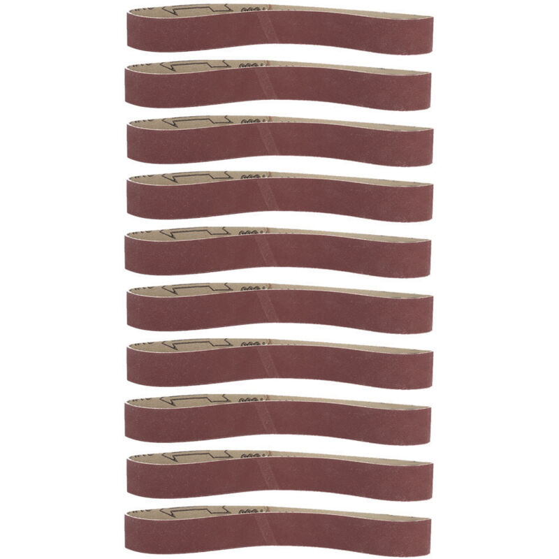 Image of 10 Stück Aluminiumoxid-Schleifbänder zum Polieren, für die Eisenbearbeitung und mehr (Körnung 1000)
