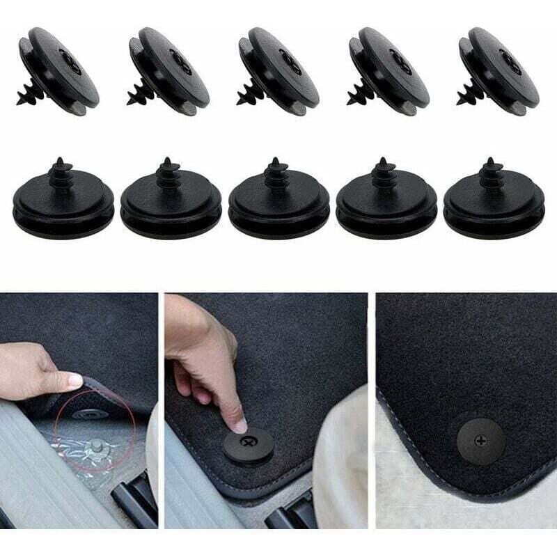 Image of 10 Stück Auto-Fußmatten-Clips, rutschfeste, feste Clips