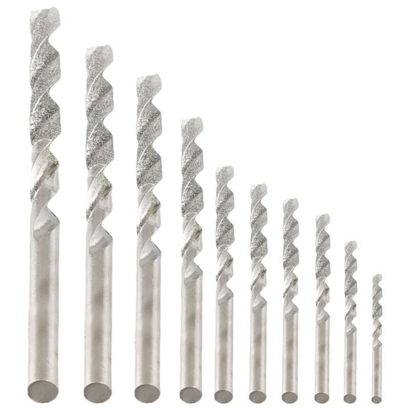 Image of Tlily - 10 stück Diamant Bohrer Set Twist Tip Bit Heavy Duty Mini für Glas Fliesen
