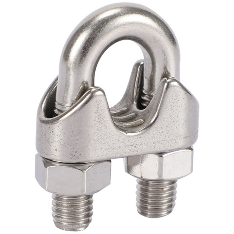 Image of Gabrielle - 10 Stück Drahtkabelklemme Edelstahl Kabelklemmen M4 Bremssattel, Silber