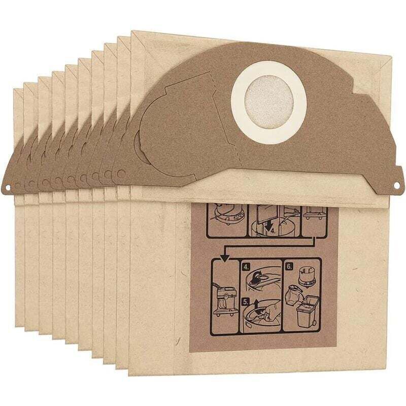 Image of 10 Stück Ersatzstaubbeutel für Kärcher WD2 MV2 WD2250 A2004 A2054 6.904-322.0-- Staubsauger