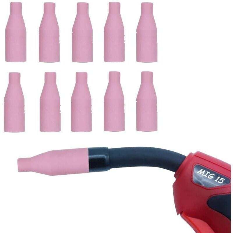 Image of 10 Stück MB15 15AK Keramikdüsen, gaslose Düsen, Kontaktdüsen, Düsenhalter, MIG-Verbrauchsmaterial