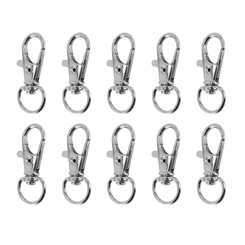 Image of 10 Stück Metallverschluss Swivel Trigger Clips Karabinerhaken SchlÜSselanhänger diy Silber