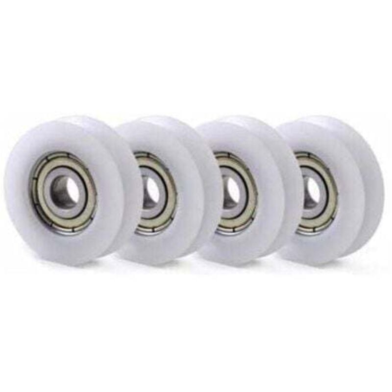Image of 10 Stück U-Kunststoff-Nylon-integrierte 608-Rillenkugellager 6 x 30 x 10 mm Führungsrolle