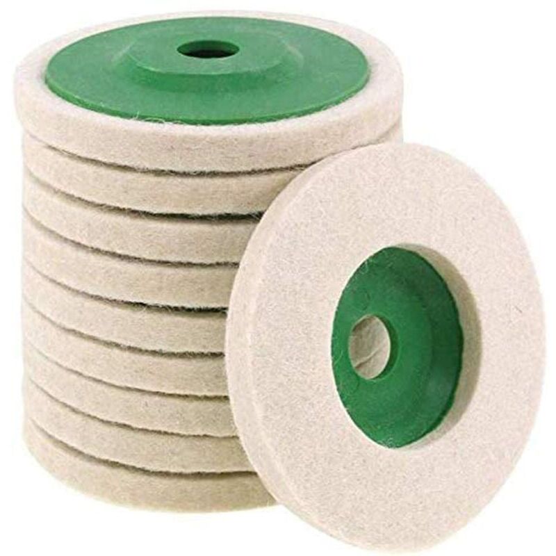 Image of 10 stücke Durchmesser 100mm Wolle Polieren Polieren Rad Pad Puffer Disc Bohrung Durchmesser 16mm
