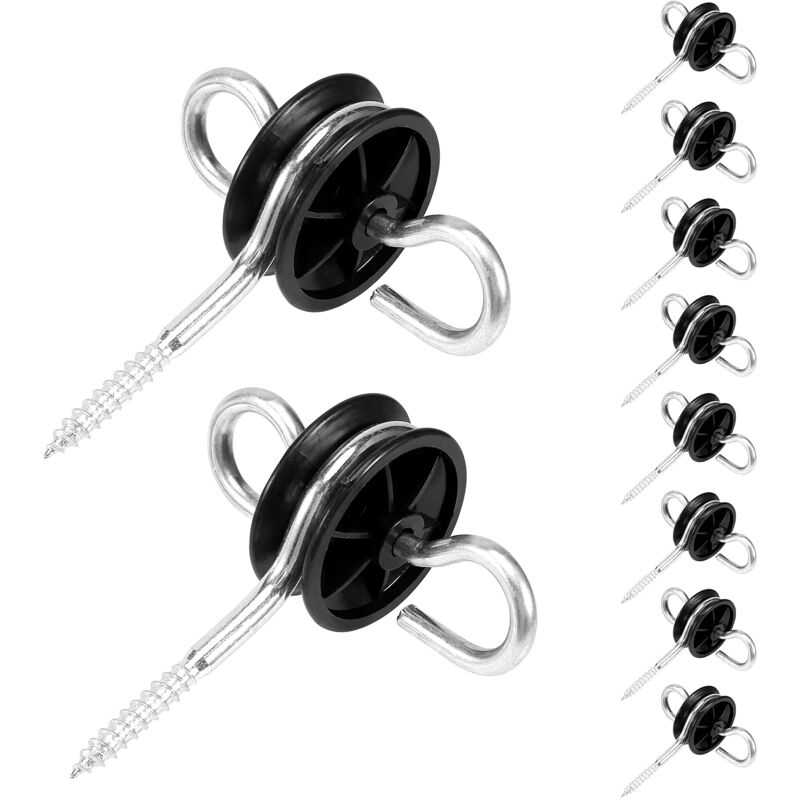 Image of 10 Stücke Elektrische Zaun Tor Griff Anker Isolatoren Draht für Holz Post