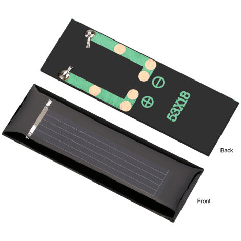 10 Stück 0,5 V 100 mA Mini-Polykristallin-Solarpanel, tragbares DIY-Netzteilmodul-Ladegerät 53 x 18 mm