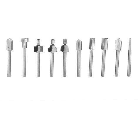 10 Stück 1/8 Zoll HSS-Nutfräser für Holzbearbeitungswerkzeuge