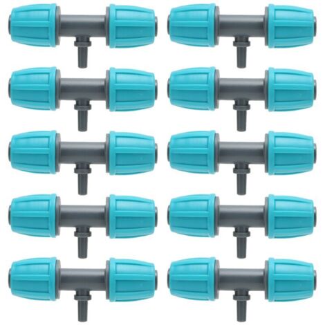 10 Stück 16 mm auf 4/7 Reduzier-T-Stück mit Widerhaken für Garten und Hof