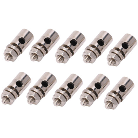 10 Stück 2,1 mm Metall-Steuerstangenverbinder für RC-Flugzeuge, verstellbare Schnellverbindung für Starrflüglermodelle KT