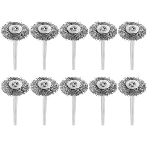 10 Stück 25 mm Mini-Drahtbürsten aus Edelstahl, Polierscheiben für Rotationsschleifer zur Metallreinigung.