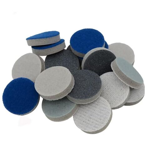 10 Stück 25 mm Mini-Schleifschwammpapier, Körnung 1200-1500, trocken/nass, mit Klettverschluss, zum Schleifen von Holz, Handyoberflächen und für industrielle Anwendungen.