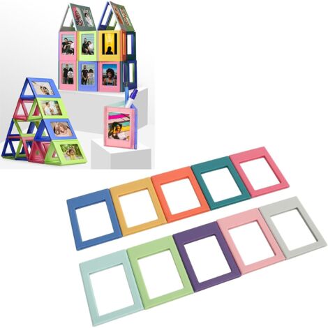 10 Stück 3 Zoll magnetischer Bilderrahmen, tragbare Kühlschrankmagnete, starker Magnet, DIY-Mehrzweck-Einbaumagnetrahmen für den Kühlschrank