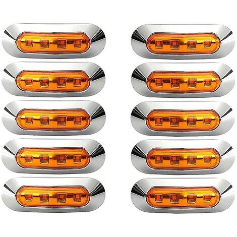 10 Stück 4-LED-Seitenlichter vorne und hinten, Innenfreiheit, Rücklicht, Warnung, Blinker, Radfelsen