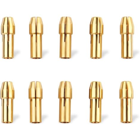 10 Stück 4,8 mm Bohrfutter, Messing-Spannzangenschaft, Messing-Präzisionsspannfutter, Mini-Spannzangenfutter, Spannzangenfutter, 0,5 mm/0,8 mm/1,0 mm/1,2 mm/1,5 mm/1,8 mm/2,0 mm/2,4 mm/3,0 mm/3,2 mm