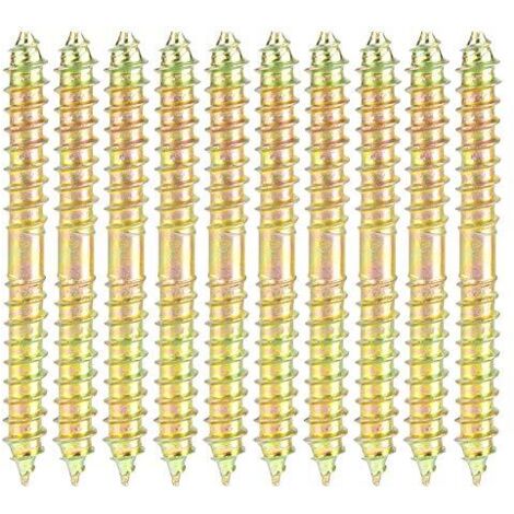 10 Stück 660 mm Doppelkopfschrauben, selbstschneidendes Gewinde, für Möbelbefestigung