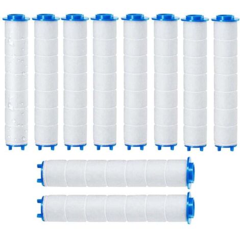 10 Stück 9,5 x 2 cm Duschkopffilter, abnehmbarer Duschkopffilter, Umkehrosmose, Chlor- und Fluorid- sowie Partikelfiltration (9,5 x 2 cm)