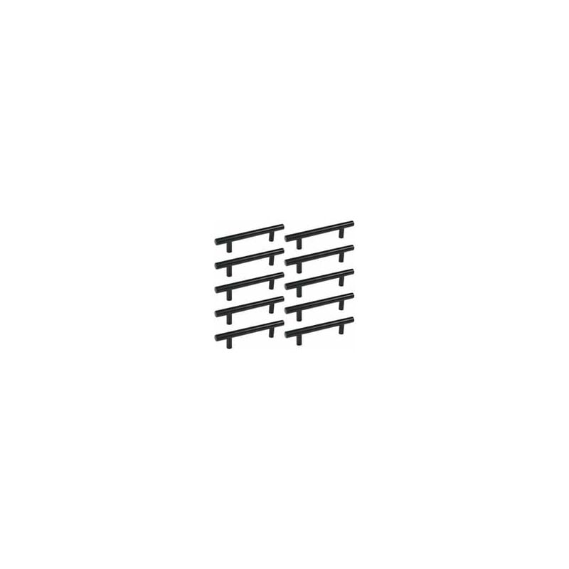 10 Stück 96 mm T-Bar Stick Küchenschrank Türgriffe Schrank Schublade Schlafzimmer Möbel ziehen Schwarz | 06286511676093 10 Stück 96 mm T-Bar Stick Küchenschrank Türgriffe Schrank Schublade Schlafzimmer Möbel ziehen Schwarz | 06286511676093