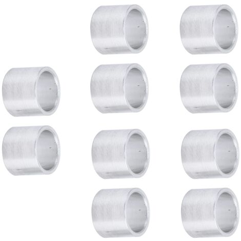10 Stück Abstandshalter aus Aluminiumlegierung Rund Ohne Gewinde Abstandshalter Aluminium-Abstandshalter Außendurchmesser 10 mm (8mm)