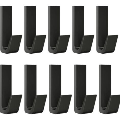 10 Stück Aluminium Klebehaken Wandhaken, Handtuchhalter Badezimmer, Geschirrtuchhalter Küche, Kleiderhaken Selbstklebend, Wandhaken Ohne Bohren
