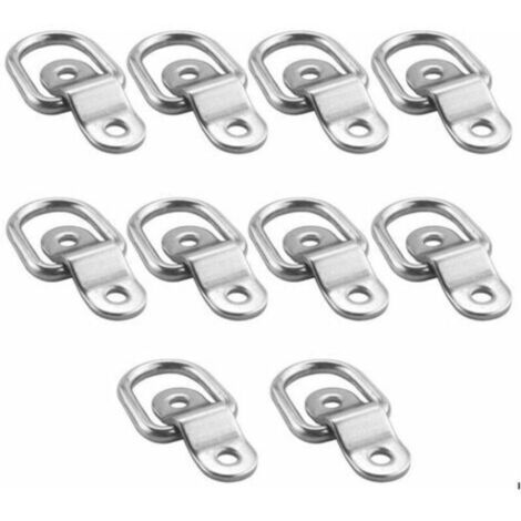10 Stück Anhänger-D-Ring-Spanngurte, Bodenunterstützung, 580 kg Tragkraft  FLITI
