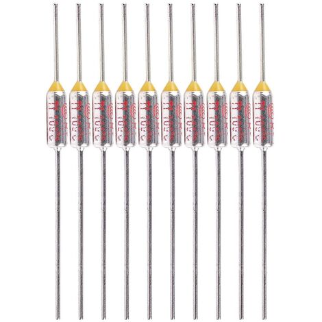 10 Stück Circuit Cutoff Tf Aluminium Thermosicherung 100 Grad Celsius 250 V 10 A