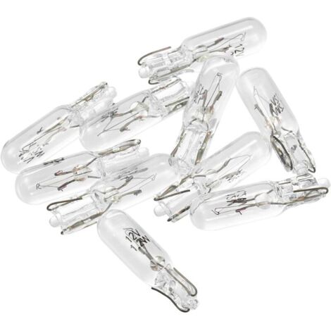 10 Stück DC 12V T5 W1,2W LED-Glühlampen, weiß, für Armaturenbrettbeleuchtung im Auto