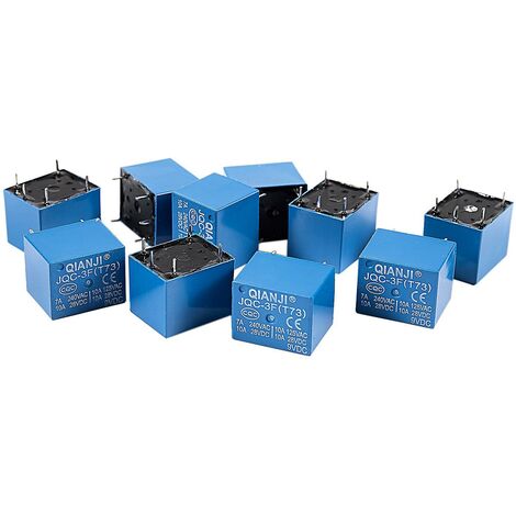 10 Stück DC 9V Spule 10a Spst 5 Pin Elektromagnetische Relais PCB Typ Jqc-3f