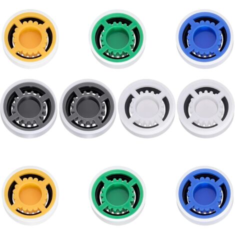 10 Stück Duschdurchflussbegrenzer, GPM 1,5 1,8 2,0 2,5 3,0 Duschkopf-Durchflussbegrenzer, Duschkopf-Wasserspar-Adapter-Set für Handbrause, Badezimmer, WC (1,4 x 1,4 x 0,5 cm)