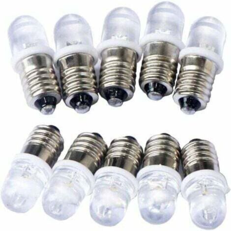 10 Stück E10 12V Spot LED Birnen Lampen Warmweiß