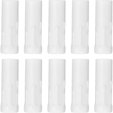 10 Stück E14 Metall-Kerzenhalter, Lampensockel, Beleuchtungszubehör 25x80mm Weiß