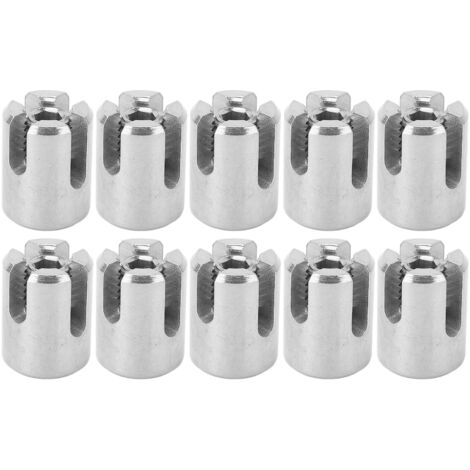 10 Stück Edelstahl-Kabelgeländer-Kreuzkabelklemmen, Drahtseil-Kreuzklemme für Wandgittersystem (M10 4mm)
