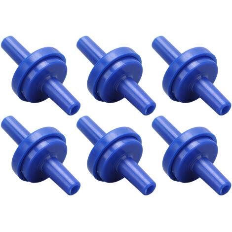 10 Stück Einweg-Rückschlagventile aus PP-Kunststoff für Wasserleitungen, Membranabsperrventile, Schlauchanschluss für Luftzufuhr, 4 mm, blau