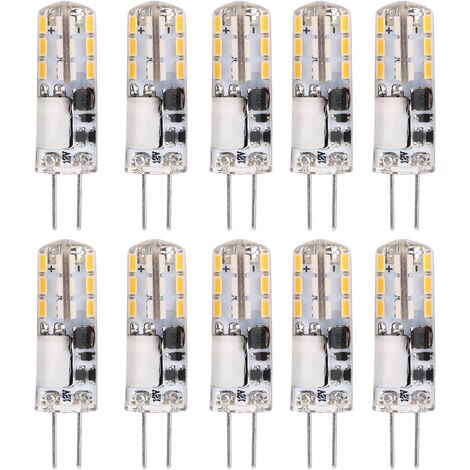 PRENFLE 10 Stück G4 LED-Lampen 24 LED 1,2 W Bi-Pin-Lichtquelle für Heim-Deckenleuchte Wandleuchte 12 V