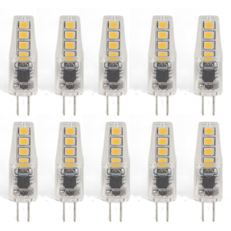 10 Stück G4 LED-Lampen 8x2835 2W Warmweiß 360° für Büro und Zuhause 220V
