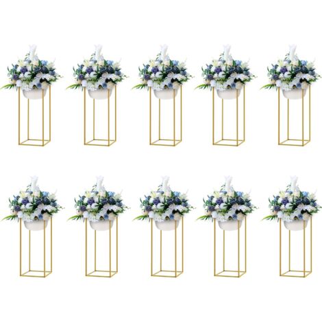 10 Stück Gold Blumenständer, Metall Blumenboden, 60cm Hoch Goldene Blumenhalter Für Home Party Hochzeit Dekorationen