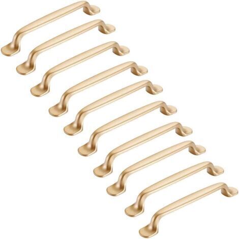 (10 Stück) Goldener Schrankschubladengriff 128 mm - Möbelgriff, Küchenschranktürgriff, Schrankgriff
