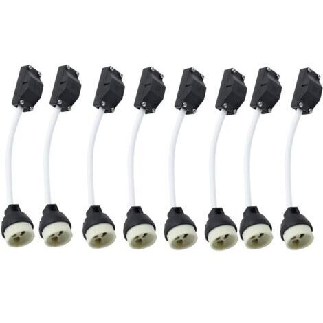 10 Stück GU10 Keramik-Fassungen mit Kabelanschluss 2 A 250 V GU10 Fassungsadapter mit isoliertem Kabel für GU10 LED Lampe CFLS Halogenlampe Einbaustrahler Downlight
