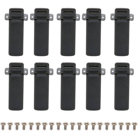 10 Stück Gürtelclips für Walkie-Talkies, kompatibel mit den Baofeng-Modellen UV-5R, UV-5RA, UV-5RB, UV-5RC, UV-5RD, UV-5RE.