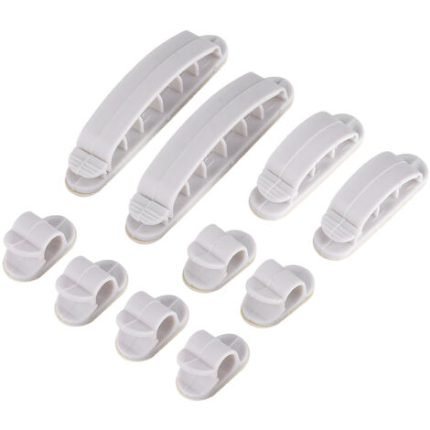 10 Stück Kabelhalter für den Schreibtisch, Kabelorganisator-Clips, Kabelmanagement-Haken für Zuhause und Büro